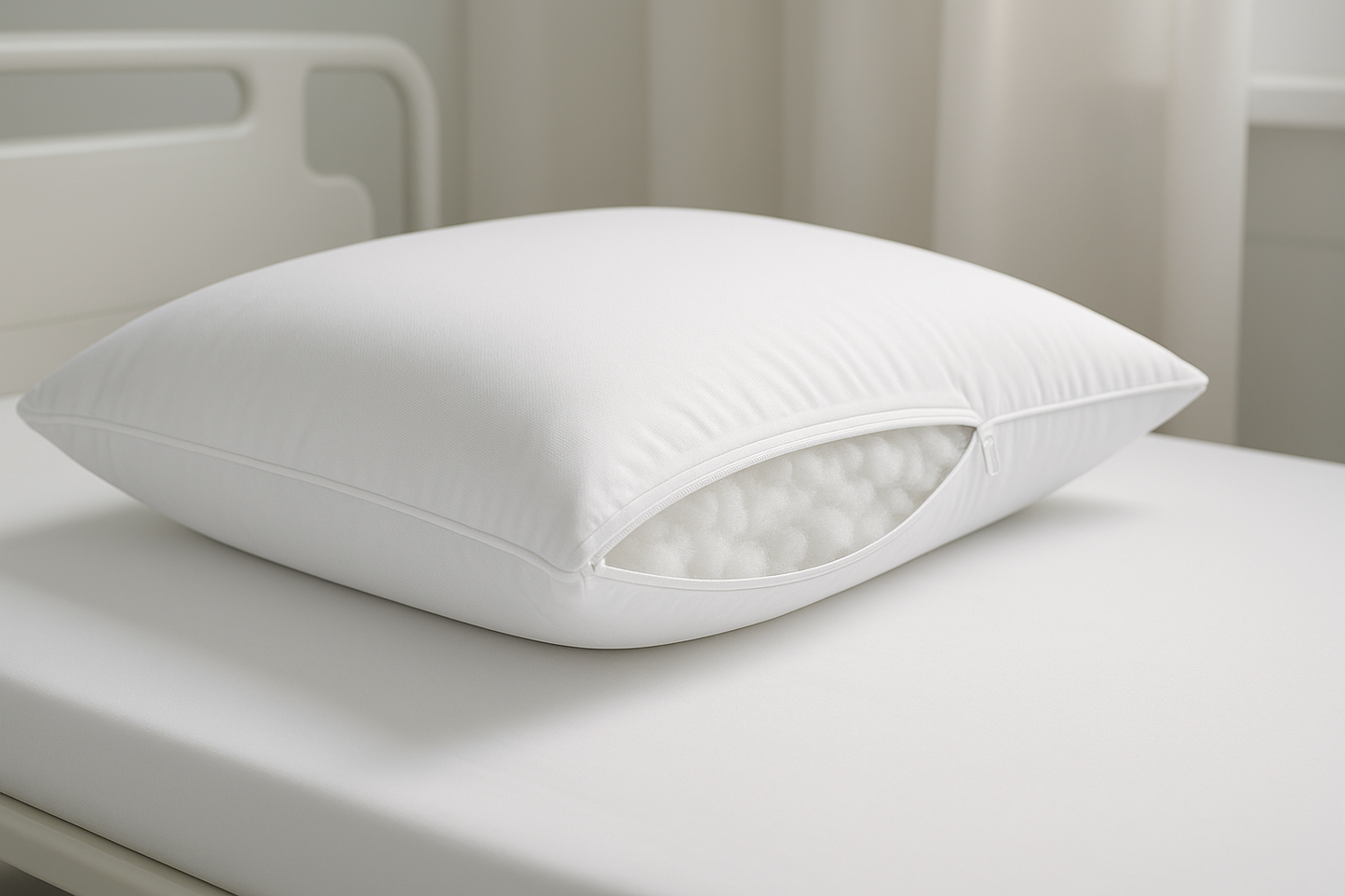 Comfortable, supportive pillow with washable cover for hospital use.
Soft fiber filling
Hypoallergenic
Washable cover
Retains shape