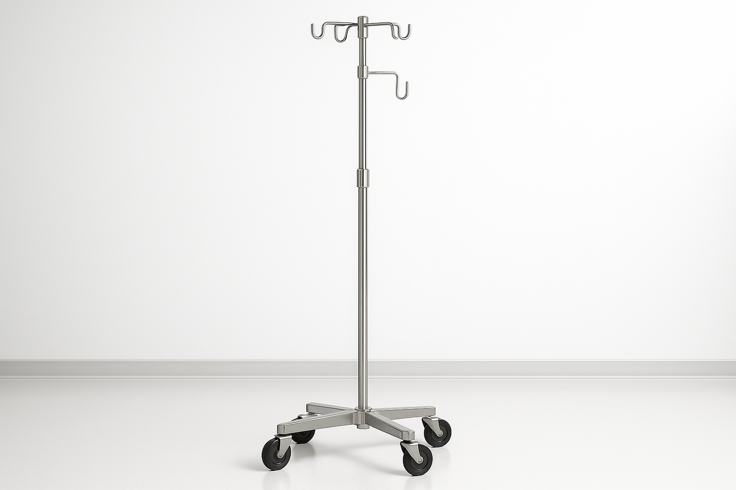 MRI-Compatible IV Pole – Adjustable Stainless Steel