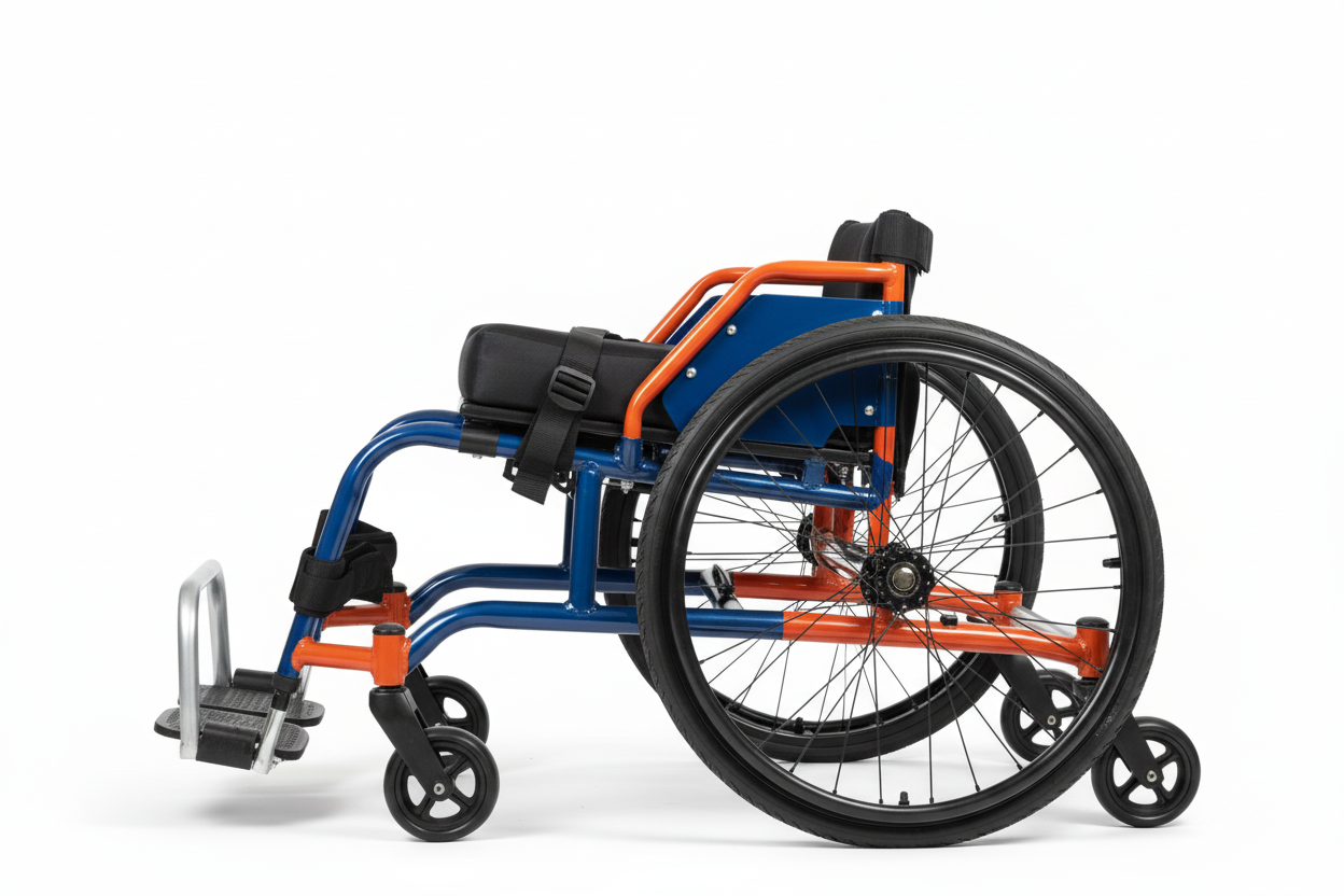 The IronRugger Trainer Rugby Wheelchair offers durability and stability for team drills and development programs. It provides an affordable yet rugged frame design for daily training, impact absorption, and skill building. Perfect for clubs and beginners entering adaptive rugby.