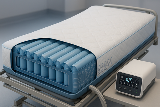 Advanced air mattress system for long-term patients needing maximum pressure relief.

Multiple pressure settings
Low-noise, energy-efficient pump
Waterproof construction
Helps reduce risk of ulcers