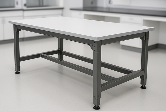 Durable and reliable laboratory workbench with heavy-duty steel frame and laminated chemical-resistant surface. Ideal for general lab tasks and research environments.

Heavy-duty steel frame
Laminated chemical-resistant surface
Adjustable leveling feet
Ideal for general lab use