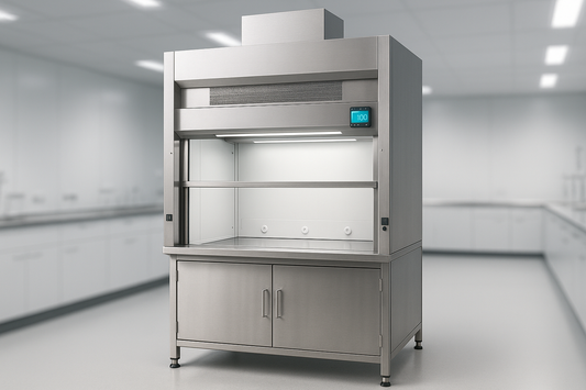 High-efficiency fume hood for removing hazardous fumes and vapors. Equipped with safety glass sash and airflow monitor.

High-efficiency exhaust system
Safety glass sash
Chemical-resistant interior
Lighting &amp; airflow monitor