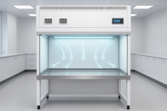 Laminar flow cabinet with HEPA-filtered airflow and UV sterilization for a particle-free work area.

HEPA-filtered airflow
UV sterilization
Low-noise fans
Horizontal or vertical airflow