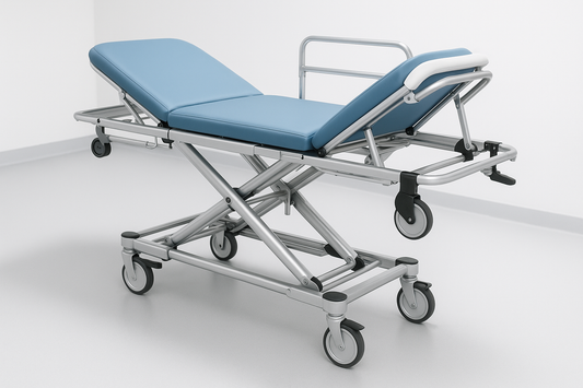 MRI-Compatible Folding Patient Stretcher – Foldable Aluminum Frame
