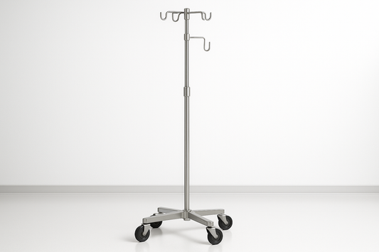 MRI-Compatible IV Pole – Adjustable Stainless Steel