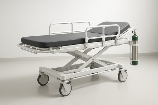 MRI-Compatible Stretcher Trolley – With Oxygen Holder