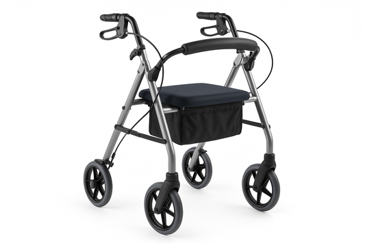 Rollator Walker – 4 Wheels with Seat, Brakes & Storage Bag