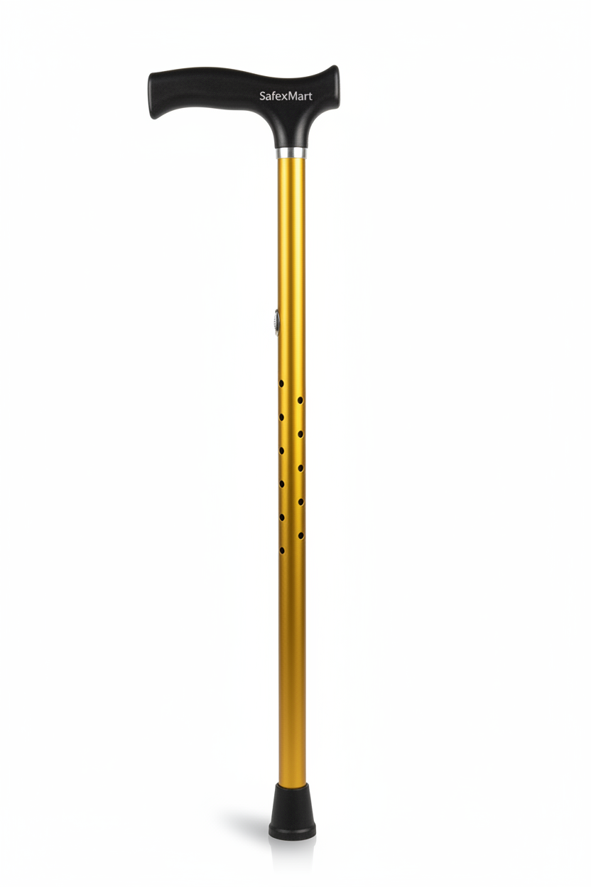 SafexMart Golden Yellow Walking Stick Full Height