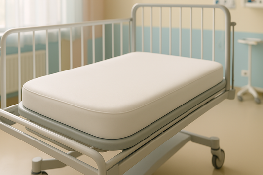 Soft, hypoallergenic mattress designed for pediatric and baby hospital cots.

Hypoallergenic foam core
Waterproof &amp; breathable cover
Fits standard pediatric cots
Gentle support for infants