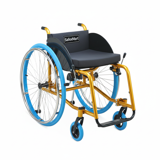 Sports wheelchair with black SafexMart sticker