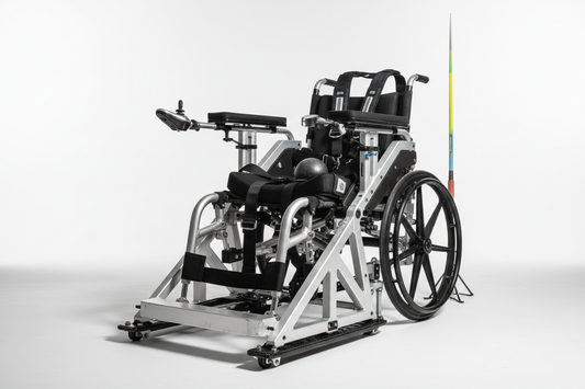 The AeroFlex Javelin Wheelchair by Safexmart provides maximum throwing stability and power transfer. Built with a reinforced anchor base and adjustable strapping system, it allows athletes to achieve optimal release angles for javelin and shot put events. Trusted by adaptive track-and-field professionals.