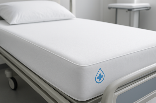 Waterproof, washable mattress protector for added hygiene.

100% waterproof barrier
Breathable fabric
Machine washable
Fits standard hospital mattresses